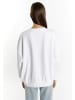 myMo Damen Sweatshirt Mit Applikation in Weiss