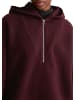 Marc O'Polo DENIM Zip-Hoodie loose in Dark Maroon