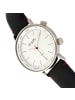 Simplify Die 3300 Lederarmbanduhr in Black/Silver