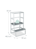 relaxdays Lernturm in Weiß/Grau - (B)50 x (H)93 x (T)48,5 cm