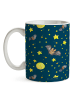 Mr. & Mrs. Panda Teetasse Fledermaus Flügel ohne Spruch in Blau