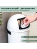 eluno Mülleimer 35 Liter Edelstahl weiß