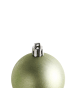 Beliani 60er-Set Weihnachtsbaumkugeln TYIN in Grün/Silber