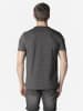 KOROSHI Henley cotton bedrucktes fancy t-shirt in Schwarz