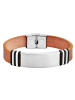 Adeliás Herren Armband aus Leder 21 cm in braun