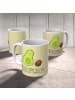 Mr. & Mrs. Panda Tasse Avocado Kern rollt mit Spruch in Gelb Pastell
