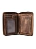 Greenburry Huntsman Geldbörse RFID Schutz Leder 10 cm in brown