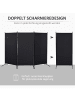 HOMCOM Paravant-253L x 50B x 182H cm-Schwarz