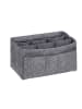 relaxdays Taschenorganizer in Dunkelgrau - (B)29 x (H)17 x (T)19 cm