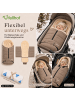 Kinderhaus Blaubär Fellsack für Kinderwagen & Babyschalen Gastein Canvas TOP in Grau-Beige