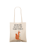 Mr. & Mrs. Panda Tote Bag Eichhörnchen Blume mit Spruch in Creme