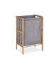 relaxdays Wäschekorb in Natur/ Grau - (B)39 x (H)60 x (T)30 cm