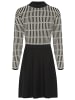 Laura Scott Strickkleid in schwarz-creme