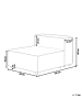 Beliani Sofaelement ARDAL in Weiß/Schwarz - (W) 88 x (H) 68 x (L) 120 cm