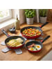 Stoneline SMART Pfannen-Set 3-teilig, abnehmbarer Griff in Rubin rot