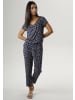 Aniston SELECTED Jumpsuit in dunkelblau-weiß