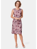 GOLDNER Elegantes Kleid aus weichem Mesh in rosenquarz / purpur / gemustert