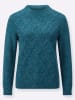 WITT WEIDEN Stehkragenpullover in aquapetrol-meliert