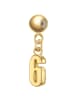 Glanzstücke München Charm Ziffer 6 aus Sterling Silber in gelbgold