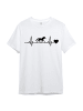 PAULGOS Kinder T-Shirt, Herzschlag mit Pferd in Weiss