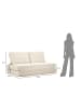 Mauro Ferretti Schlafsofa aus komprimiertem, weißem Bouclé-Stoff, 150 x 100 x 80 cm
