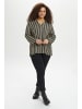 KAFFE curve Langarm-Bluse KCsida Regular fit in Grape Leaf/Chalk stripe