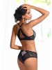 LASCANA Set: Push-up-BH in schwarz-rosa