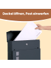 SONGMICS Briefkasten Poster in Anthrazit - (B)37 x (H)37 x (T)10.5 cm
