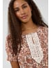 Cream Kurzarm-Bluse CRTiah Straight fit in Orange Saraza Flower