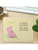 Mr. & Mrs. Panda Mousepad Schwein Glück mit Spruch in Gelb Pastell