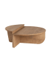 CALICOSY 2er-Set Tischs  in Helles Holz  - (W) 90  x (H) 35  x (L) 90  cm