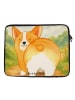 Mr. & Mrs. Panda Laptophülle Corgi Po Design ohne Spruch in Weiß