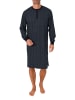 NORMANN Langarm Nachthemd Bündchen Minimalprint in marine