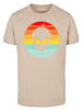 F4NT4STIC T-Shirt Alien Retro Sonnenuntergang in sand