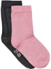 Minymo Kinder Socken "Ankle sock w. lurex (2-pack)" in Schwarz