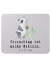 Mr. & Mrs. Panda Mouse Pad Panda Geocaching mit Spruch in Grau Pastell