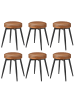 VASAGLE 6er-Set: Sitzhocker in Braun - (B)48 x (H)48.2 x (T)48 cm