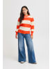 ICHI IHEDEN LS7 Loose fit in Orange.com Almond Milk stripe
