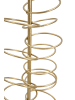 Mauro Ferretti Goldener Kerzenhalter aus Metall mit Marmorsockel, 14 x 13 x 50,5 cm
