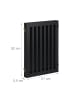 relaxdays Absperrgitter in Schwarz - (B)154 x (H)92 cm