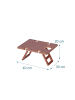 relaxdays Picknick Weintisch in Braun - (B)40 x (H)20 x (T)30 cm