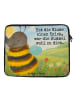 Mr. & Mrs. Panda Laptop Sleeve Hummel flauschig Design mit Spruch in Weiß