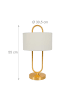 relaxdays Tischlampe in Weiß/ Gold - (H)55 x Ø 30,5 cm