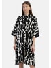 DreiMaster Damen Hemdkleid in Schwarz Weiss