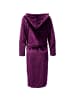 REDBEST Fleece Unisex-Bademantel mit Kapuze Perris in beere