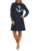 NORMANN Nachthemd Bündchen Anker - 69826 in marine