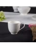 Villeroy & Boch 6er Set Espressotassen mit Untertassen White Pearl 70 ml weiß in weiß