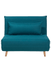Beliani Einzelsofa SETTEN in Blau/Braun - (W) 104 x (H) 82 x (L) 90 cm