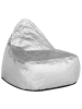 Beliani 2-tlg Sitzsack DROP in Silber