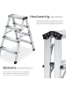 tectake Doppelseitige Aluminium Trittleiter 2 Stufen, Belastbarkeit 150 kg